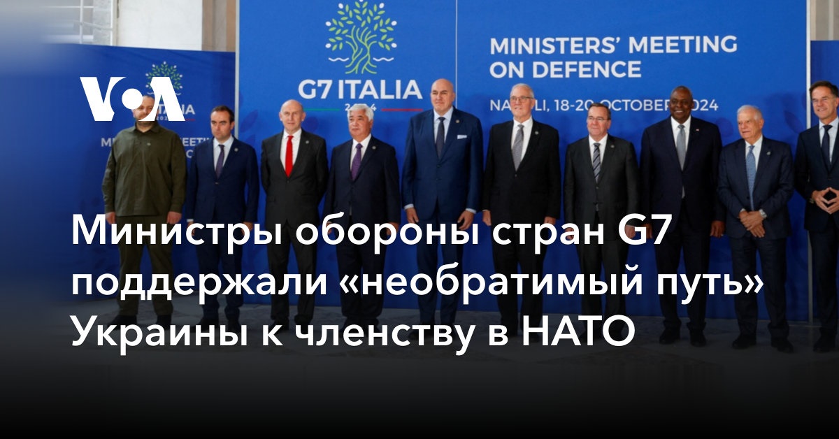 Министры обороны стран G7 поддержали «необратимый путь» Украины к членству в НАТО