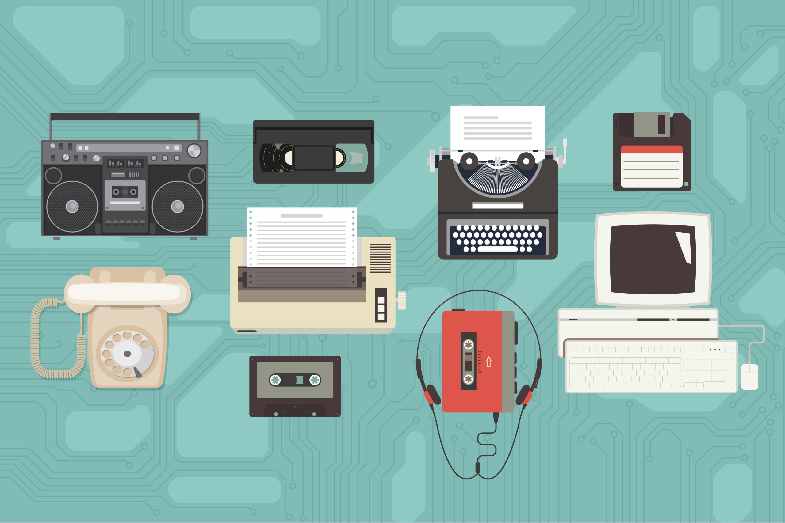 Tech Time Capsule: Rutgers Faculty Take a Nostalgic Look Back on Their College Essentials